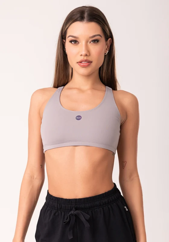 Top Fitness Feminino Cinza Com Bojo E Alças Reguláveis Oasis Dlk CINZA / P