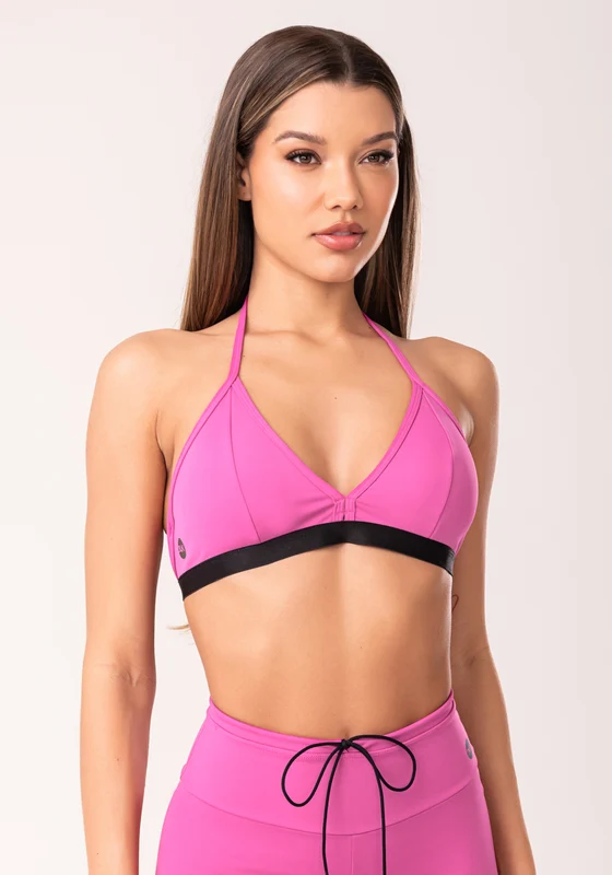 Top Fitness Feminino Rosa Fúcsia Com Bojo E Alças Finas Oasis Dlk ROSA / G