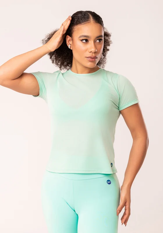Blusa Baby Look Feminina Verde Oasis Dlk VERDE / M
