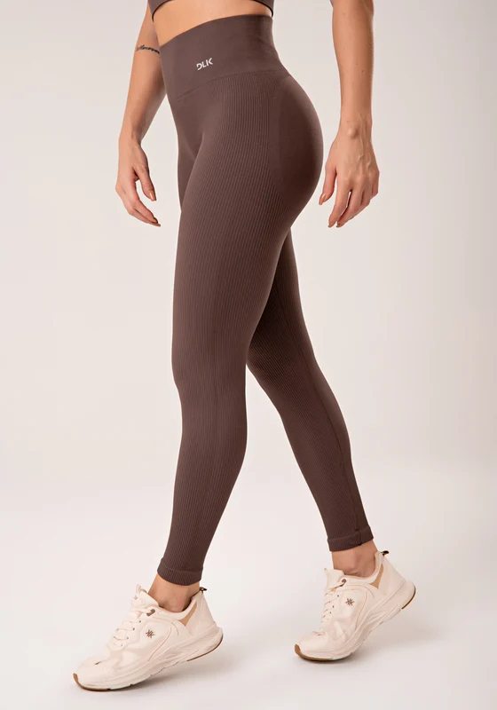 Legging Fitness Feminina Marrom Canelada Modela Bumbum Seamless+ Dlk MARROM / GG