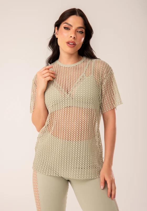 Blusa De Tela Feminina Oliva Harmony Dlk OLIVA / M