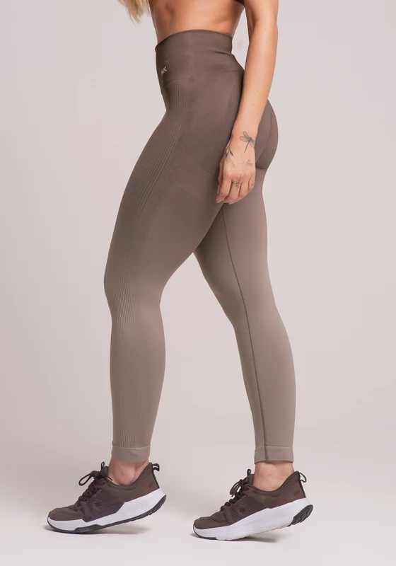 Legging Fitness Feminina Marrom Degradê Modela Bumbum Seamless+ Dlk MARROM / P