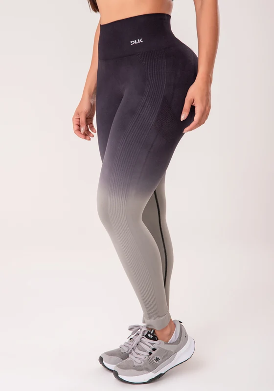 Legging Fitness Feminina Preto Degradê Modela Bumbum Seamless+ Dlk PRETO / GG