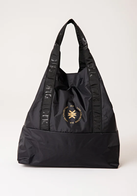 Bolsa Sacola Feminina Preto Com Dourado Dlk PRETO / U