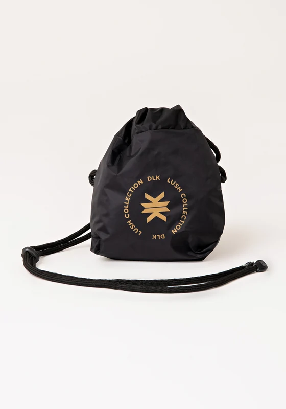 Bolsa Saquinho Preto Com Dourado Dlk PRETO / U