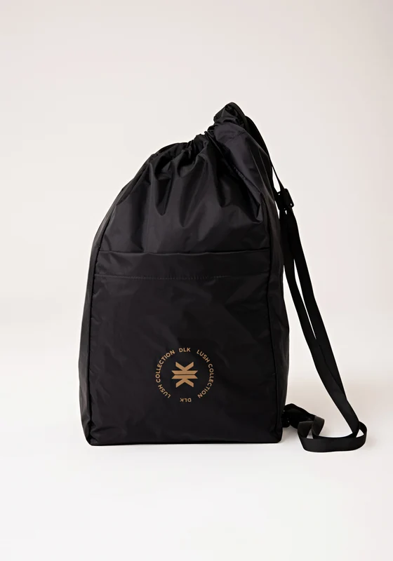 Mochila Um Ombro Só Feminina Preto Com Dourado Dlk PRETO / U