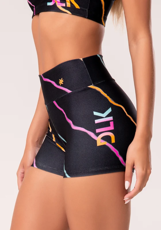 Short Fitness Feminino Estampado Neon Energetic Printed Dlk COLORIDO / GG