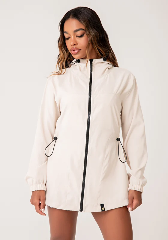 Parka Feminina Off White Com Capuz Lush Dlk OFF WHITE / G