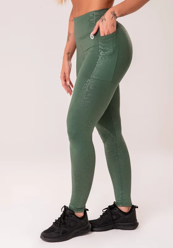 Legging Fitness Feminina Verde Com Bolsos Logomania Reflections Dlk VERDE / P