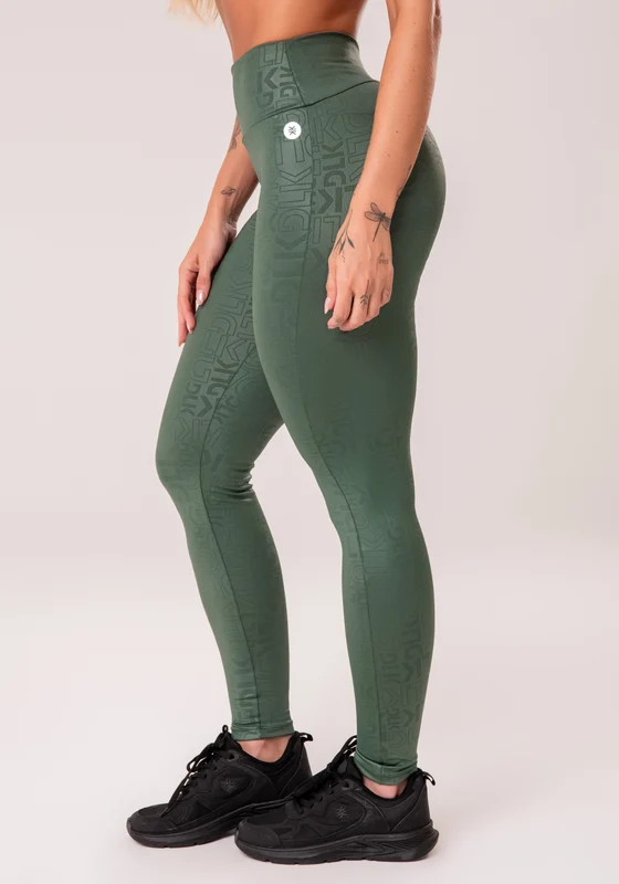 Legging Fitness Feminina Verde Logomania Reflections Dlk VERDE / M