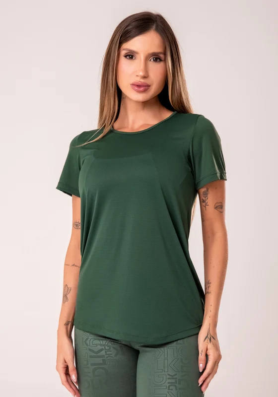Blusa T-shirt Feminina Verde Reflections Dlk VERDE / M