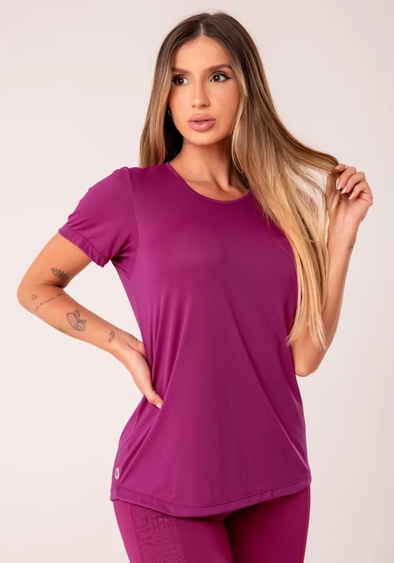 Blusa T-shirt Feminina Vinho Reflections Dlk VINHO / GG