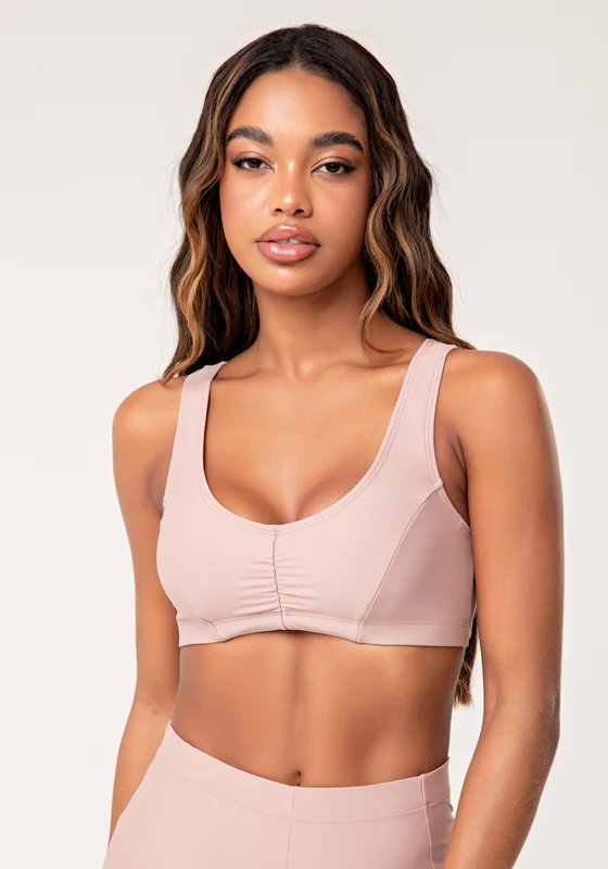 Top Fitness Feminino Nude Com Franzido Lush Dlk NUDE / M
