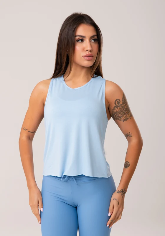 Cropped Feminino Azul Claro Aura Dlk AZUL / M