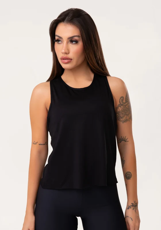 Cropped Feminino Preto Aura Dlk PRETO / P