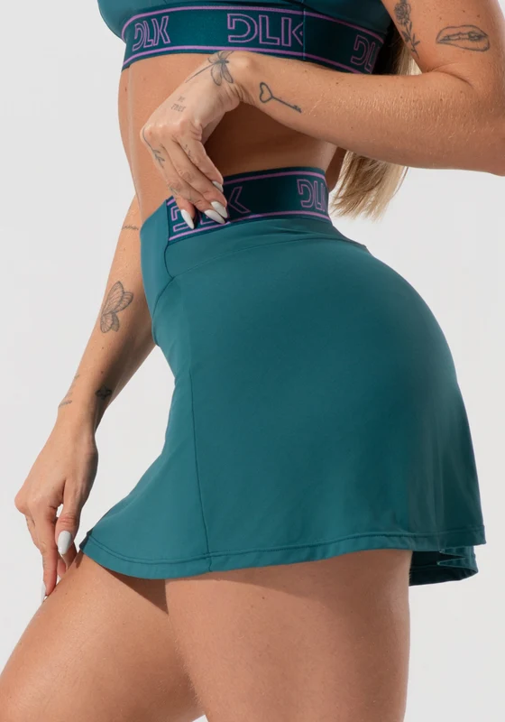 Short Saia Fitness Feminino Com Elástico No Cós Activity Dlk Verde VERDE / M