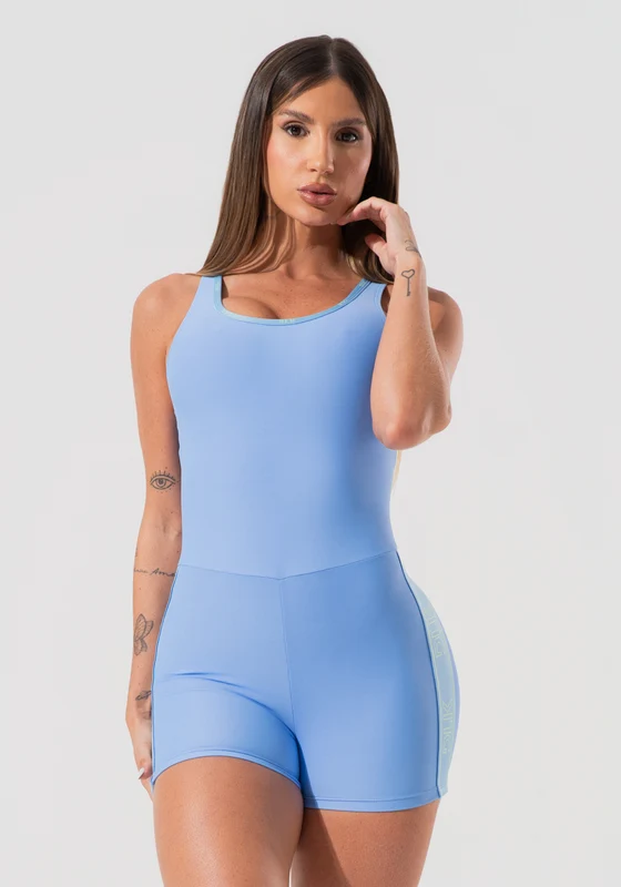 Macaquinho Feminino Fitness Com Elásticos E Costas Vazadas Activity Dlk Azul AZUL / G