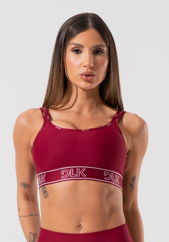 Top Fitness Feminino Com Bojo E Alças Duplas De Elástico Activity Dlk Vermelho Cereja CEREJA / G