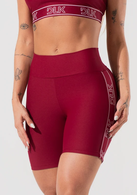 Bermuda Fitness Feminina Com Elástico Largo Lateral Activity Dlk Vermelho Cereja CEREJA / G