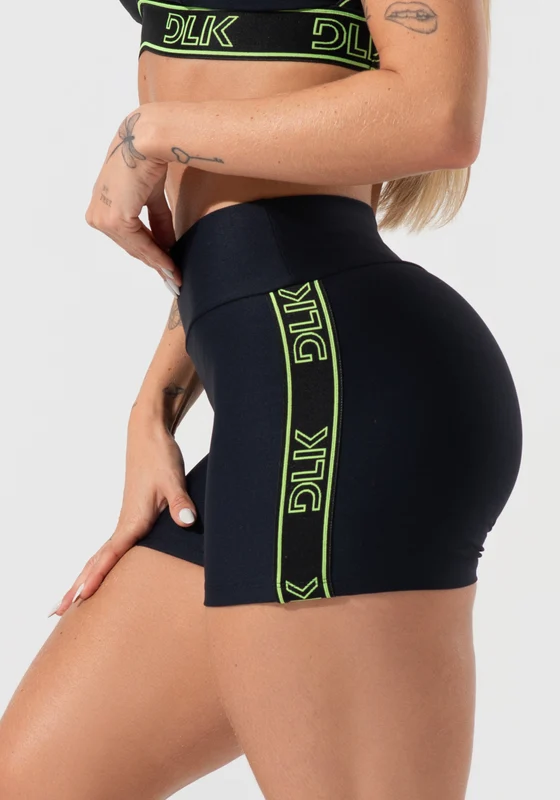 Short Fitness Feminino Com Elástico Lateral Activity Dlk Preto PRETO / G