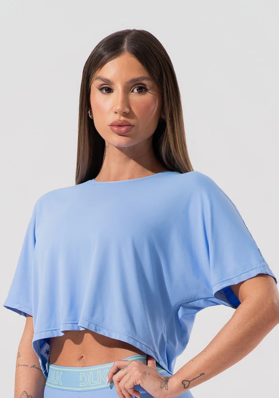 Cropped Feminino Com Elástico Nas Costas Activity Dlk Azul AZUL / GG