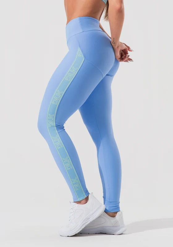 Legging Fitness Feminina Com Elástico Lateral Activity Dlk Azul AZUL / G
