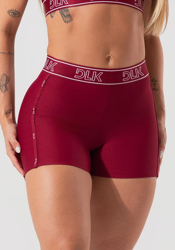 Short Fitness Feminino Com Elásticos No Cós E Na Lateral Activity Dlk Vermelho Cereja CEREJA / M