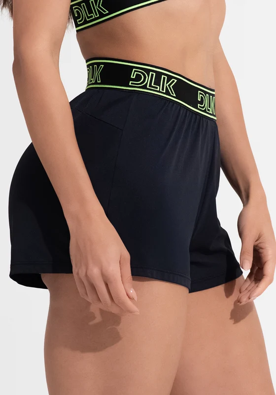 Short Fitness Feminino Soltinho Com Elástico No Cós Activity Dlk Preto PRETO / GG