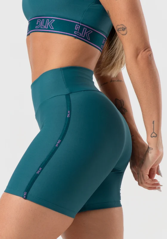 Bermuda Fitness Feminina Com Elástico Estreito Lateral Activity Dlk Verde VERDE / G