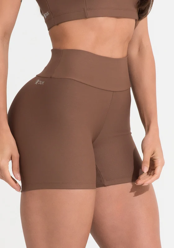 Short Fitness Feminino Marrom Aura Dlk MARROM / P