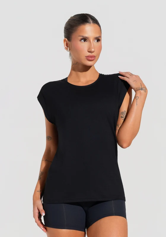 Blusa Feminina Com Manga Curta Soul Dlk Preto PRETO / G