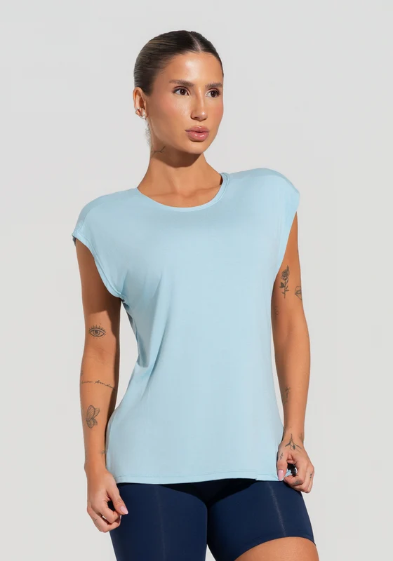 Blusa Feminina Com Manga Curta Soul Dlk Azul AZUL / P