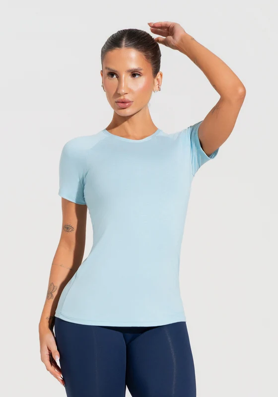 Blusa Feminina Com Manga Raglan Soul Dlk Azul AZUL / P