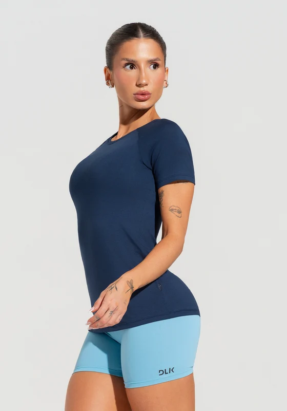 Blusa Feminina com Manga Raglan Soul Dlk Azul Marinho AZUL MARINHO / M