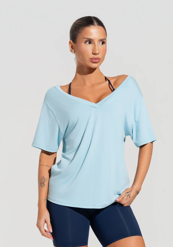 Blusa Feminina Com Decote V Soul Dlk Azul AZUL / P