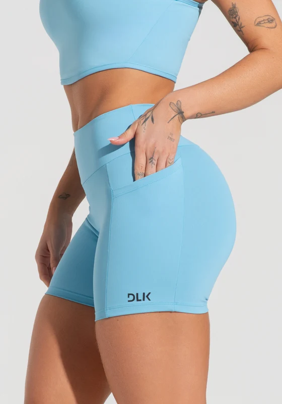 Short Fitness Feminino Com Bolsos Soul Dlk Azul AZUL / P