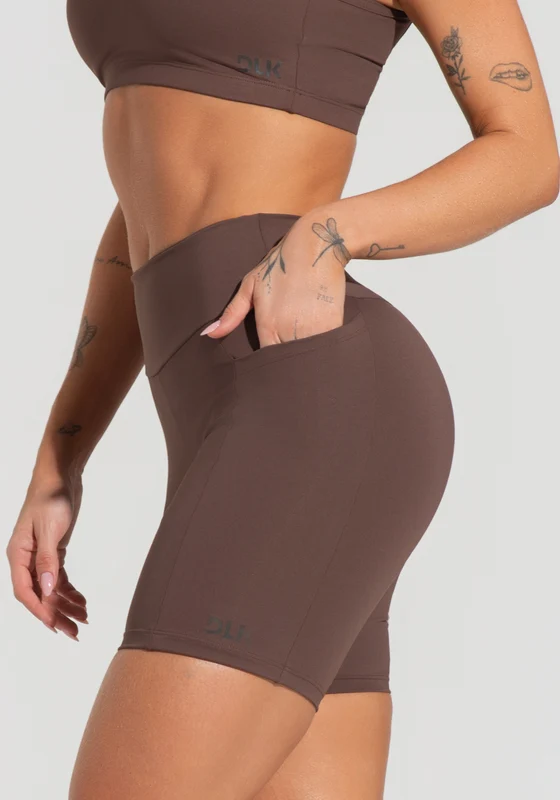 Bermuda Fitness Feminina com Bolsos Soul Dlk Marrom MARROM / GG
