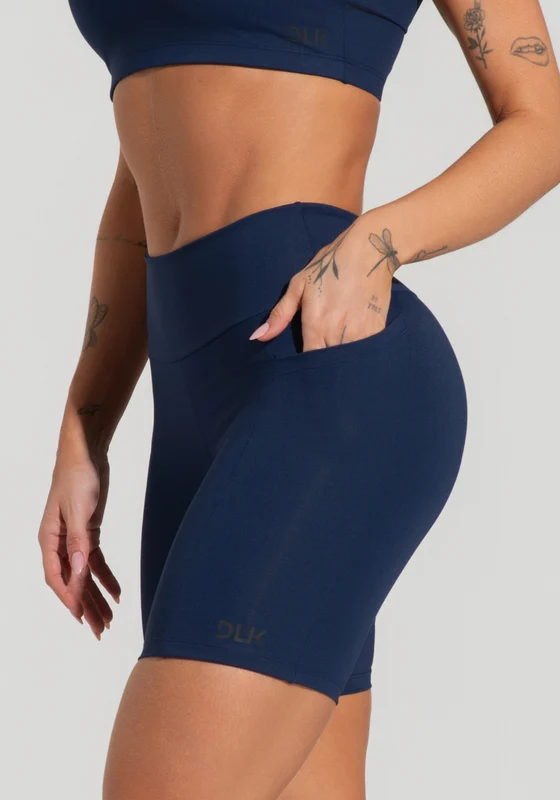 Bermuda Fitness Feminina Com Bolsos Soul Dlk Azul Marinho AZUL MARINHO / G