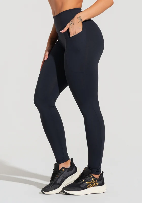 Legging Fitness Feminina com Bolsos Soul Dlk Preto PRETO / G