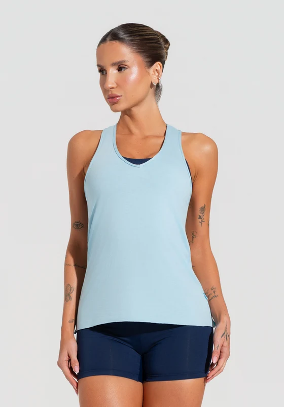 Camiseta Fitness Feminina Modelo Nadador Soul Dlk Azul AZUL / M