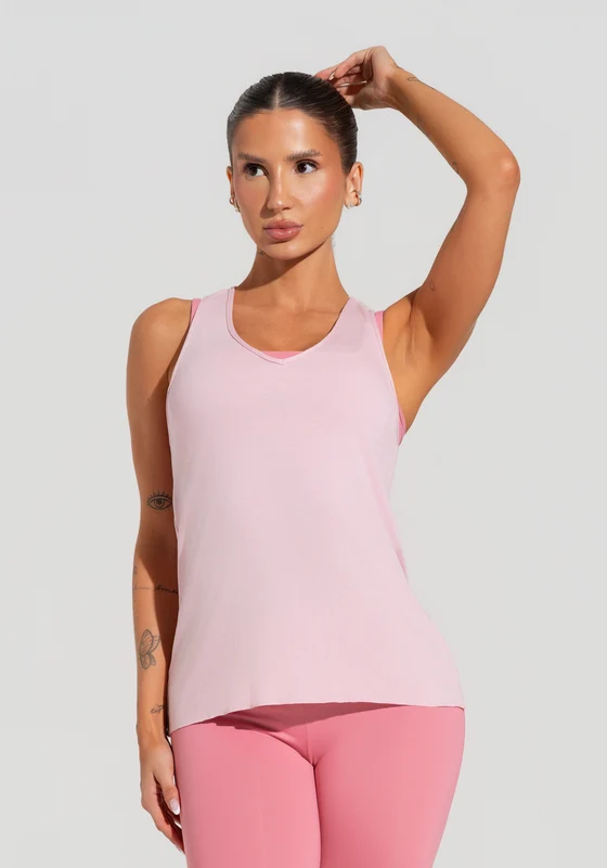 Camiseta Fitness Feminina Modelo Nadador Soul Dlk Rosa ROSA / M