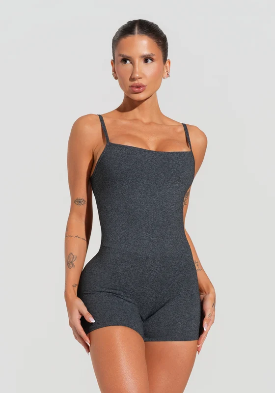 Macaquinho Fitness Feminino Com Alças Reguláveis Soul Dlk Mescla MESCLA / P