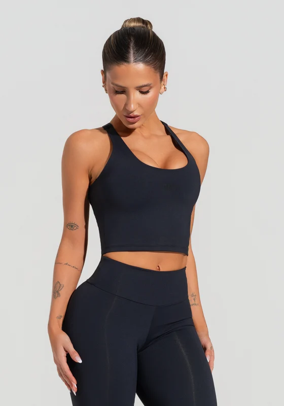 Cropped Fitness Feminino com Alças Reguláveis Soul Dlk Preto PRETO / M