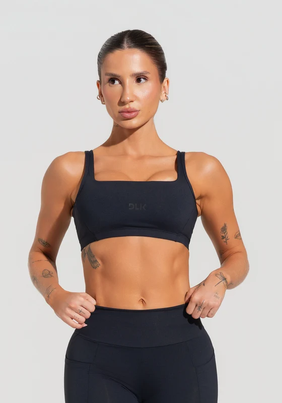 Top Fitness Feminino Com Alças Largas Reguláveis Soul Dlk Preto PRETO / P