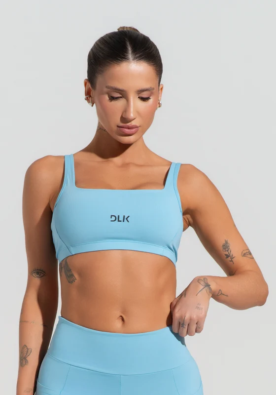 Top Fitness Feminino Com Alças Largas Reguláveis Soul Dlk Azul AZUL / P