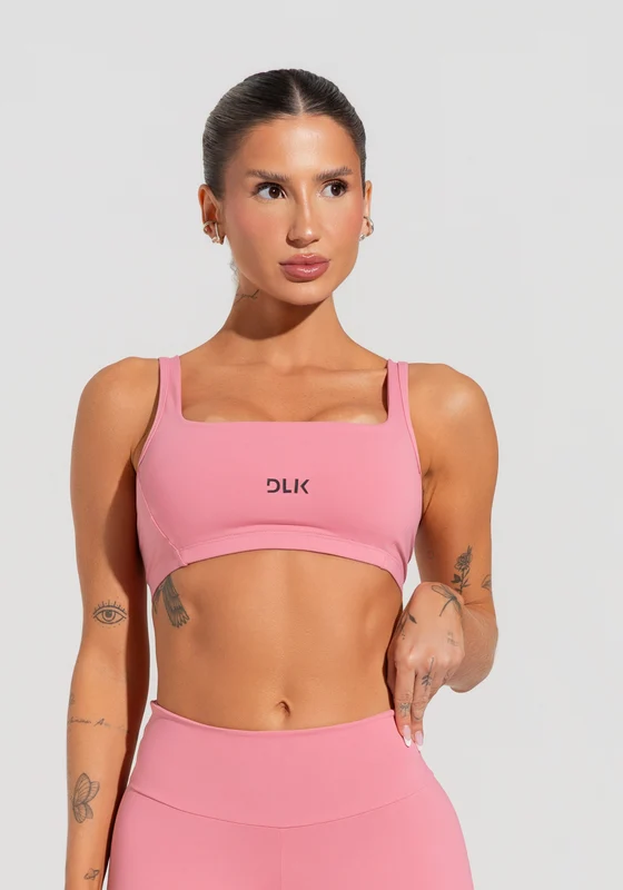 Top Fitness Feminino Com Alças Largas Reguláveis Soul Dlk Rosa ROSA / M