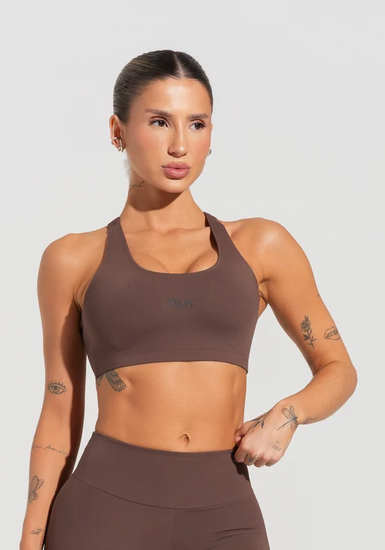 Top Fitness Feminino com Alças Reguláveis Soul Dlk Marrom MARROM / G