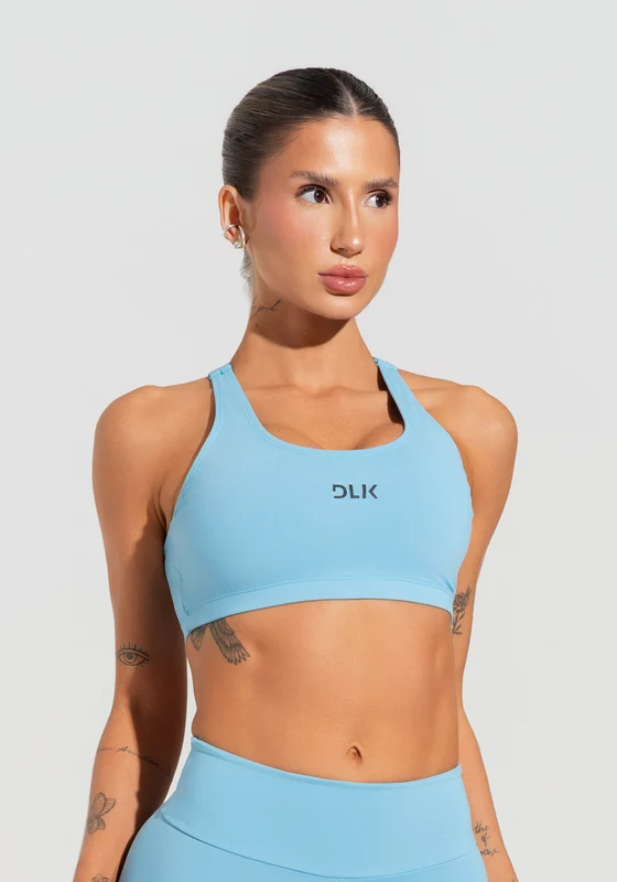 Top Fitness Feminino Com Alças Reguláveis Soul Dlk Azul AZUL / M