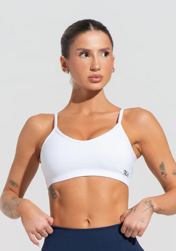 Top Fitness Feminino com Alças Finas Reguláveis Soul Dlk Branco BRANCO / G