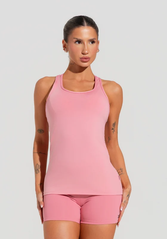Camiseta Fitness Feminina Modelo Nadador Justa Soul Dlk Rosa ROSA / G